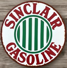 Sinclair Gasoline 12 Diameter Vintage Novelty Metal Sign Made In Usa