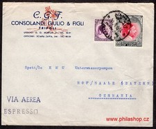 Libya, firm airmail Express cover Tripoli 1934 to Germany