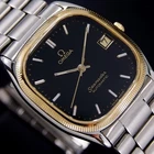 VINTAGE OMEGA SEAMASTER AUTOMATIC BLACK DIAL DATE DRESS MEN'S WATCH