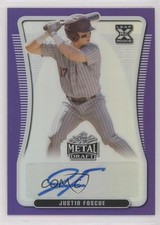 2020 Leaf Metal Draft Purple Rainbow 1/25 Justin Foscue #BA-JF1 Auto 10q9