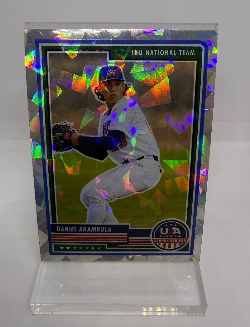 Daniel Arambula 2023 Panini USA Baseball Stars And Stripes Cracked Ice /23