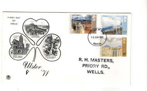 1971 ULSTER PAINTINGS - BRISTOL CDS STUART FDC FROM COLLECTION O2