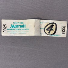 New York Marriot World Trade Center Luggage Ticket 9/11
