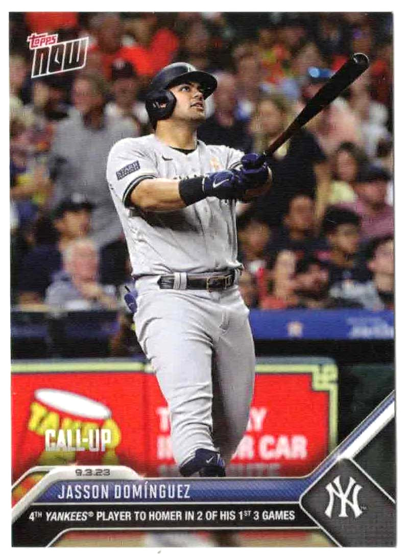 JASSON DOMINGUEZ 2023 Topps Now #812 4th Yankee HR In 2 of 1st 3 Games 9.3.23 RC