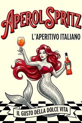 Aperol Spritz Advertising Print Poster Poster Size 50x70 cm.
