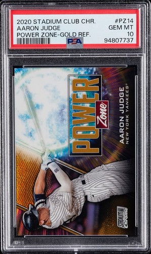 Aaron Judge [Chrome Gold Minted Refractor] #138 2020 Stadium Club card