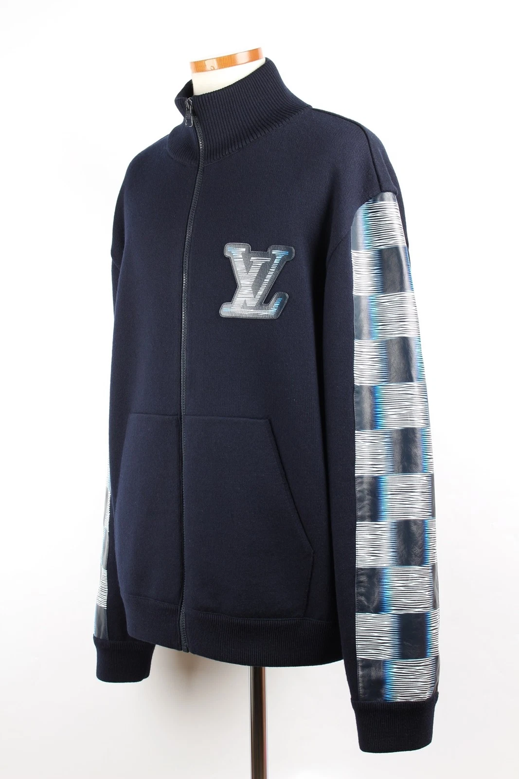 LOUIS VUITTON（LV） Louis Vuitton Track Top in misto lana e pelle XL 71933860