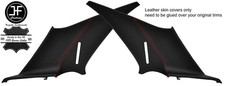 RED STITCH 2X REAR QUARTER PANEL LEATHER COVERS FITS MERCEDES W202 C CLASS