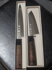 2 Japanese style knife Set. Blue Yanagiba Sashimi 13" and Deba Chef 11 " Korea