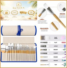 NEW 24 Piece Paint Brush Set for Oil Acrylic ...