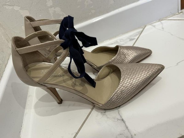 Women Hobbs Heels Beige Synthetic 40