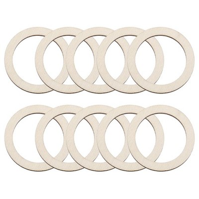 MECCANIXITY 1.6 Inch Unfinished Wood Rings, 2.6mm Thick Natural Wooden Ring Circ