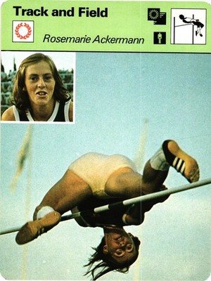 ROSEMARIE ACKERMANN Germany High Jump Track & Field 1979 SPORTSCASTER CARD 46-10