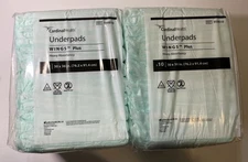 Cardinal Health Underpads Wings Plus 30" x 36" Lot Of (2) Packs Of (10)