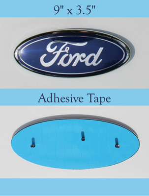 Ford 9'' Inch Emblem Front Grille / Tailgate Oval Badge Chrome Blue Logo