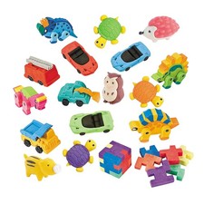 Bulk 72 Pc. Novelty Eraser Assortment