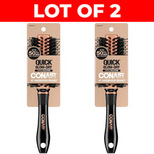 Lot of 2 Conair Copper Collection Quick Blow Dry Pro Porcupine Round Hair Brush