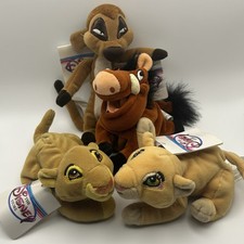 Lion King Disney Store Mini Bean Bag Simba Nala Timon  Pumbaa New Lot Of 4 NWT
