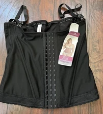 Curveez Magic Waist Trimmer for Women  2XL Corset Shaper Girdle Sculpting Black