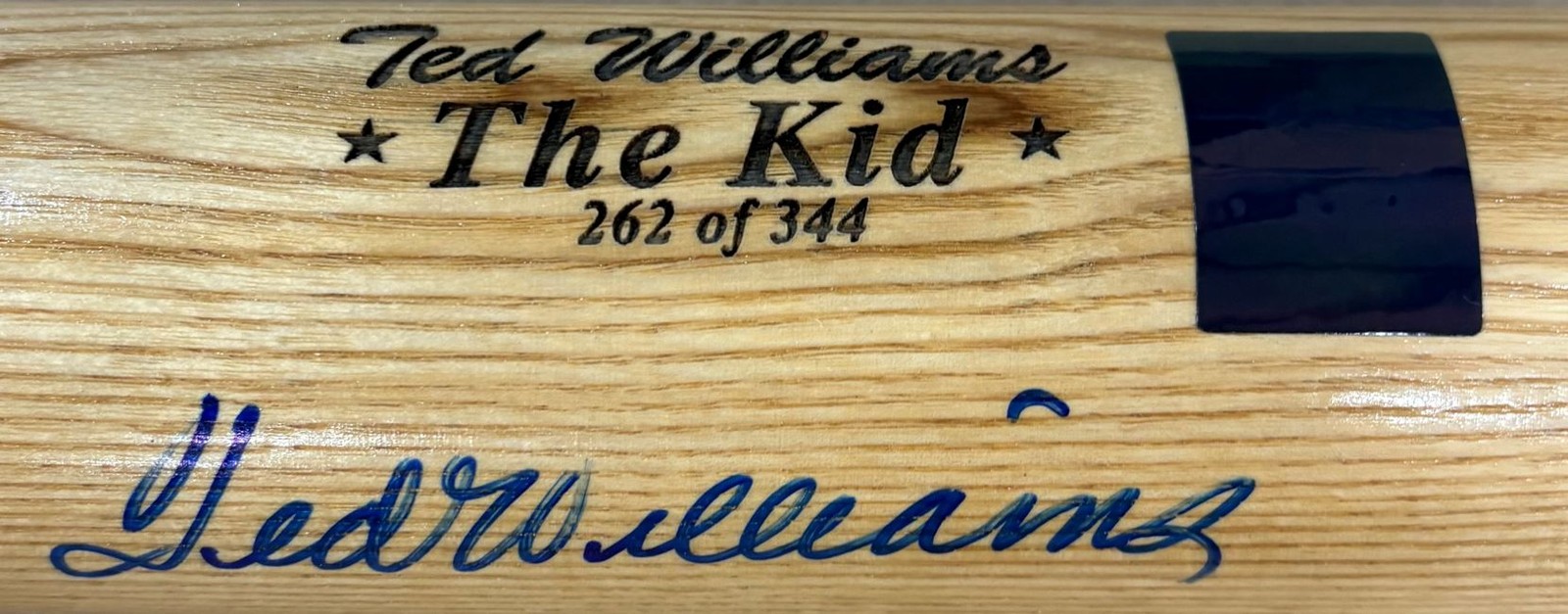 Ted Williams Boston Red Sox Signed LS The Kid Bat LE/344 PSA/DNA LOA view 2