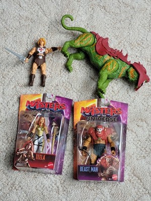 Master-Figuren zum neuen Film: He-Man, Teela, Battle Cat, Beast Man / MOTU