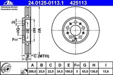 ATE BREMSSCHEIBEN 288mm + BELÄGE VORNE für VW POLO 6R 6C AUDI A1 8X FABIA IBIZA