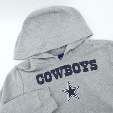Nike NFL Dallas Cowboys Grey Hoodie Sweatshirt Men's Size Large - No Drawstring