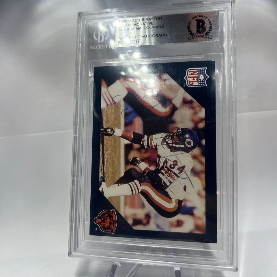 1988 WALTER PAYTON COMMEMORATIVE #85 1982 GAME-BY-GAME AUTOGRAPH AUTHENTIC - Image 4 of 4