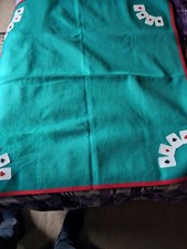  Table Cloth Cover Bridge Poker Playing Card Design Green  34inch X 34 Inch