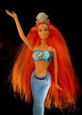 Barbie Marmaid Fantasy Kayla 56764 2002 Mattel Meerjungfrau Krone Funktioniert