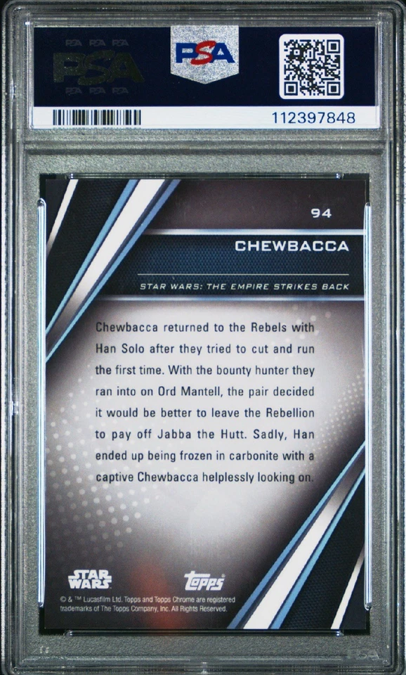 2024 Topps Star Wars Black Chewbacca Green Parallel ALPHA #’d 1 of 99 PSA 9 - Image 2 of 4
