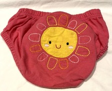 Carter's Infant Girl's 12m Bloomer Diaper Cover Pink Yellow Sunshine Face
