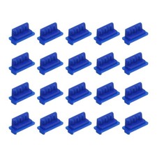 0.6 Inch USB Type A Dust Plug, 20 Pcs Anti Dust Plug Cover Female End, Blue