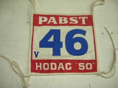 Vintage Snowmobile Hodag 50 Race Bib Official. Pabst beer.
