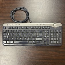 Dell SK-8125 Multimedia USB Wired Keyboard Black/Silver 06W610 With USB Hub