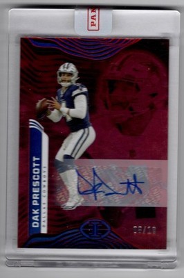 2022 PANINI ILLUSIONS RED AUTOGRAPH #24 DAK PRESCOTT (08/10)