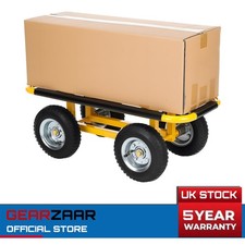 GEARZAAR Dolly Trolley Removal Cart for Moving Bulky Furniture Yellow 150kg Load