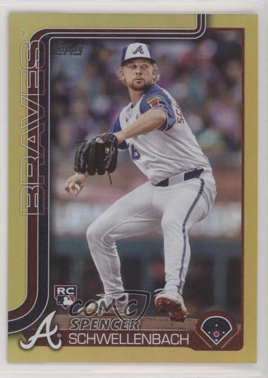 2025 Topps Series 1 Gold Rainbow 17/50 Spencer Schwellenbach #103 Rookie RC 05ol