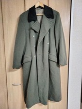 Real East German Army Long Coat NVA Vintage Wool Warm Jacket d88cf9