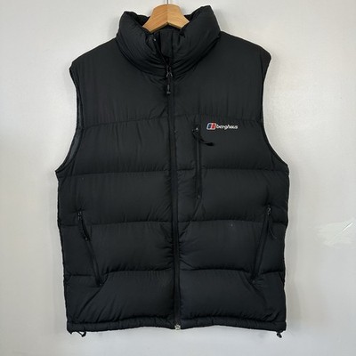 Berghaus Daunenweste Puffer Gilet Jacke, schwarz, Gorpcore, Größe Herren Medium