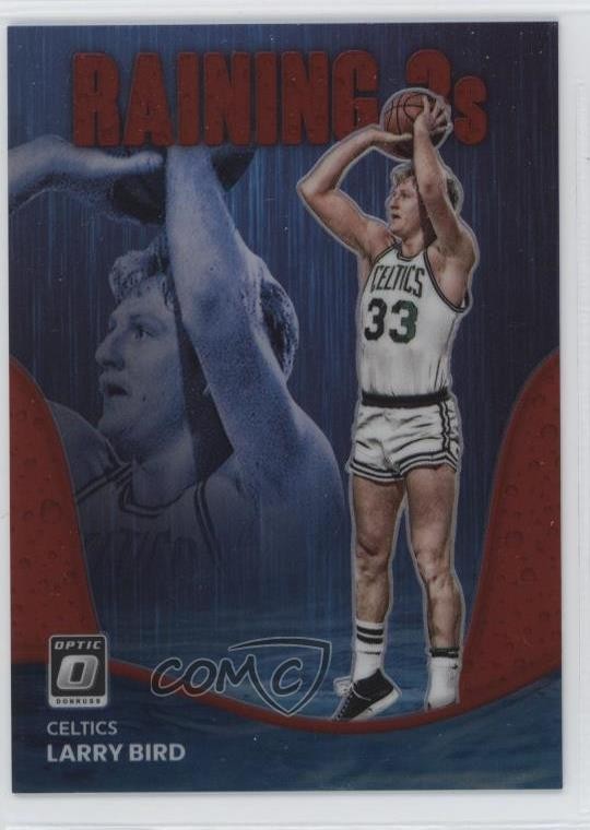 2022-23 Panini Donruss Optic Raining 3s Red Prizm 39/99 Larry Bird #18 HOF 8f4