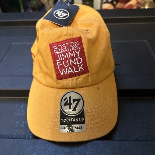 NEW Boston Marathon Jimmy Fund Walk Orange Living Proof Cap Hat  Adj Strap NWT