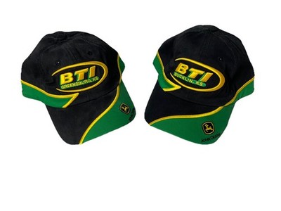 Two John Deere Mens s SnapBack Hat Embroidered BTI Bucklin Kansas City Green Cap