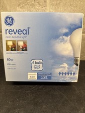 6 PACK GENERAL ELECTRIC 60W BULBS - NEW