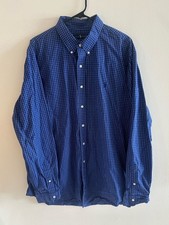 RALPH LAUREN - LONG SLEEVE - BLUE WHITE PLAID - XXL