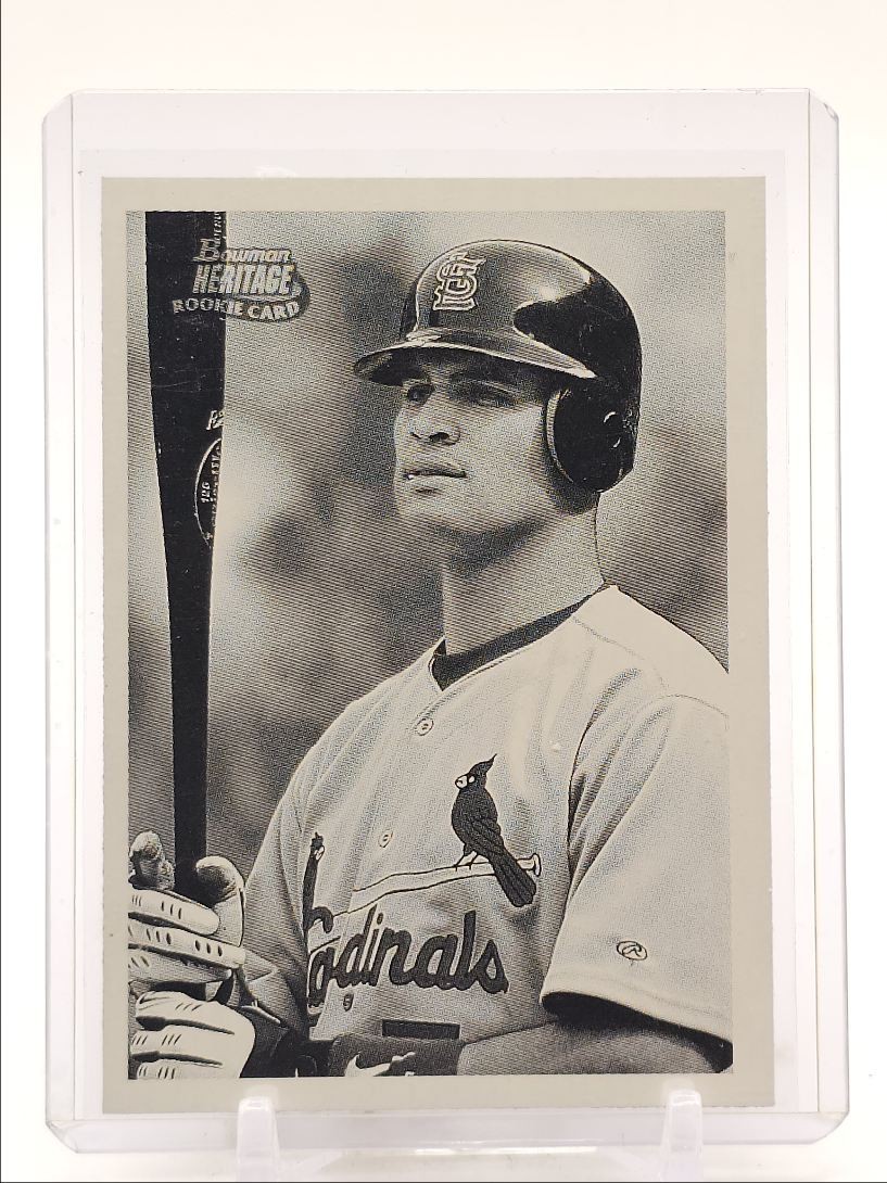 ALBERT PUJOLS 2001 BOWMAN HERITAGE ROOKIE BLACK AND WHITE #351 RC Q4444