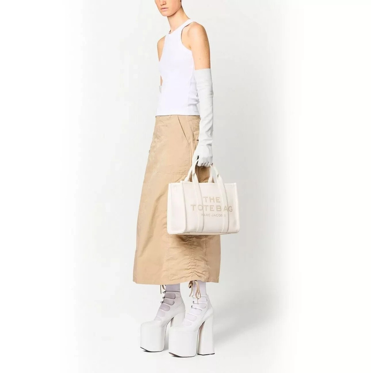 Marc Jacobs The Leather Medium Tote Bag Cotton | eBay