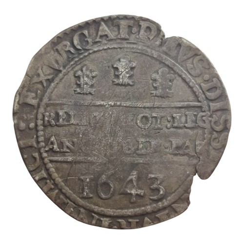 Charles I Silver Half Crown Oxford Mint 1643 Wellington Declaration Type 9H