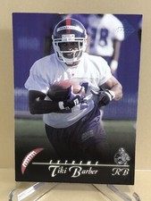 TIKI BARBER 1997 Collector's Edge Extreme Football Card #112 Rookie. rookie card picture