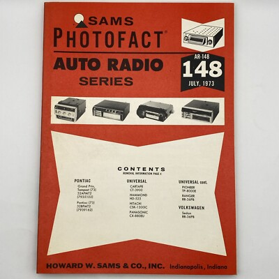 #ad #ad Sams Photofact Auto Radio Series Vol 148 July 1973 AR 148 Pioneer Pontiac VW $7.49